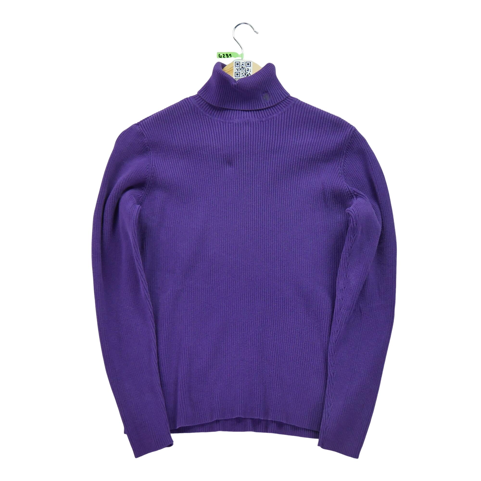 RALPH LAUREN Reconditionné - Pull Femme col roulé Violet - Très Bon État