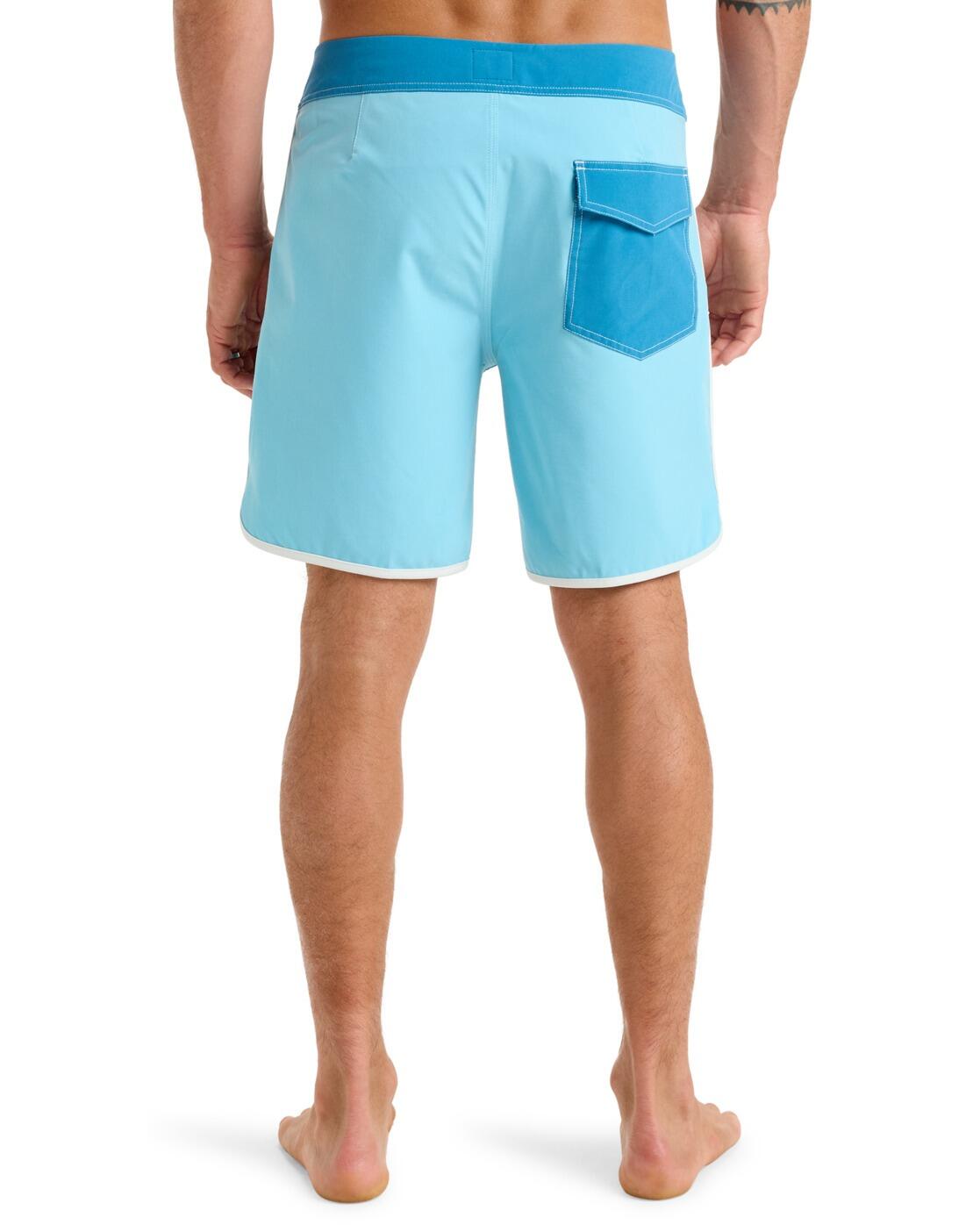 Boardshort ORIGINAL SCALLOP 18" Bleu Homme 3/4