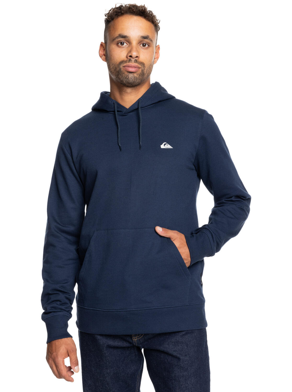 Pull à col rond BASIC Bleu Homme 4/4