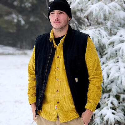 Mouwloos jack met gewatteerde voering - zwart