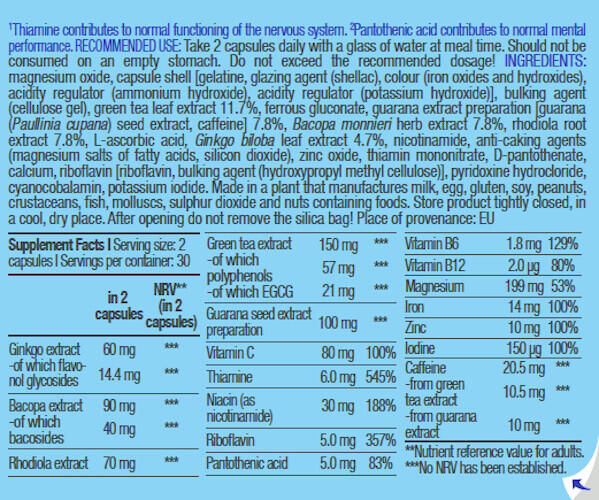 Neuro - 60 capsules de Biotech USA 3/5