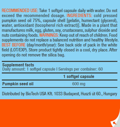 Oméga 6 - Pumpkin Seed Oil - 60 Gélules 3/4