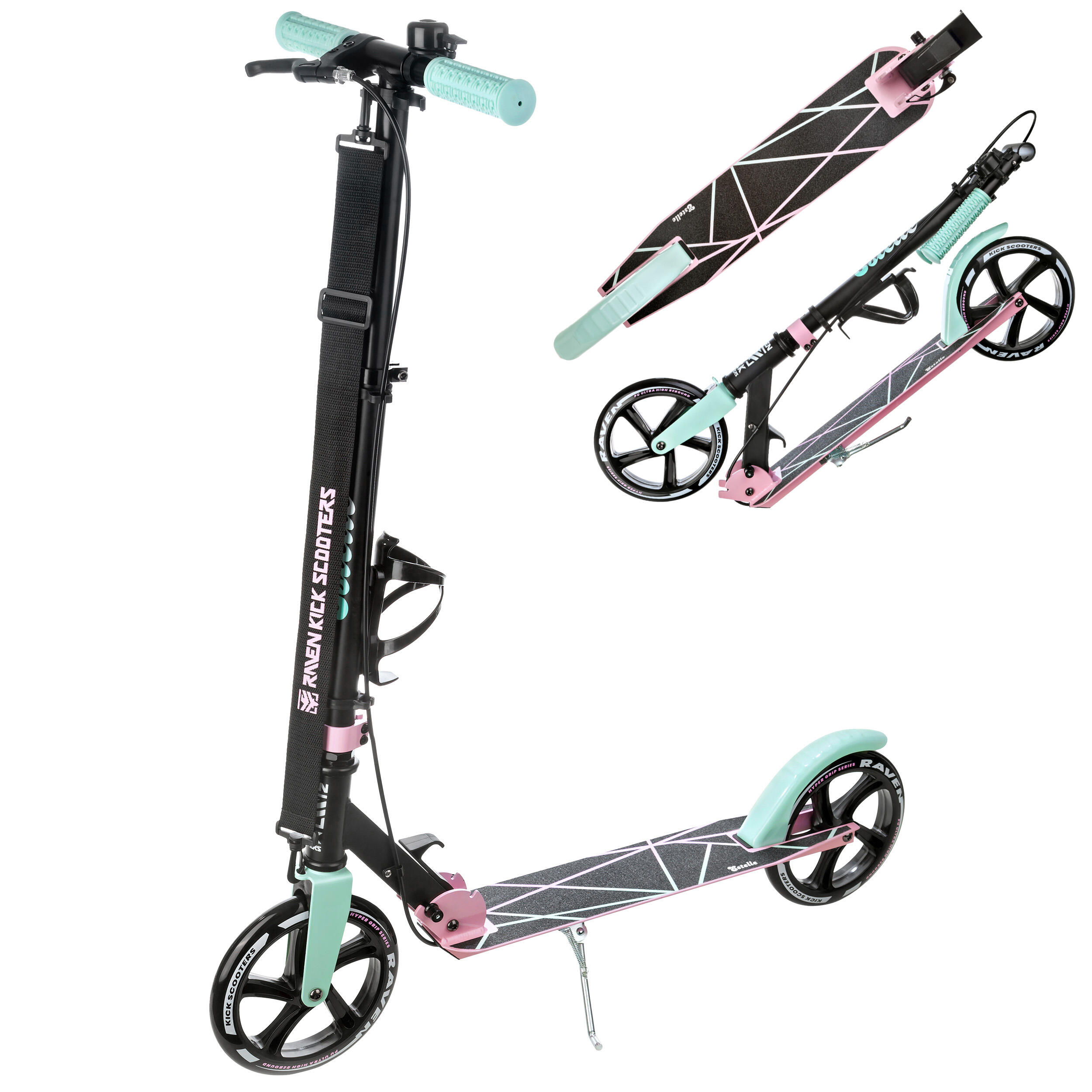 RAVEN Trotinete dobrável Raven Estelle 200mm com travão e campainha