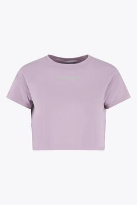 Osaka Damen Lockeres Cropped-T-Shirt | Lila