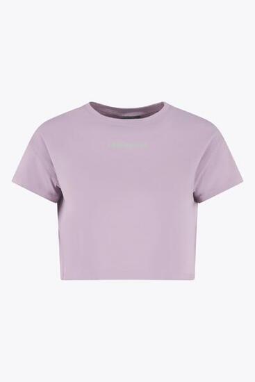Osaka Damen Lockeres Cropped-T-Shirt | Lila