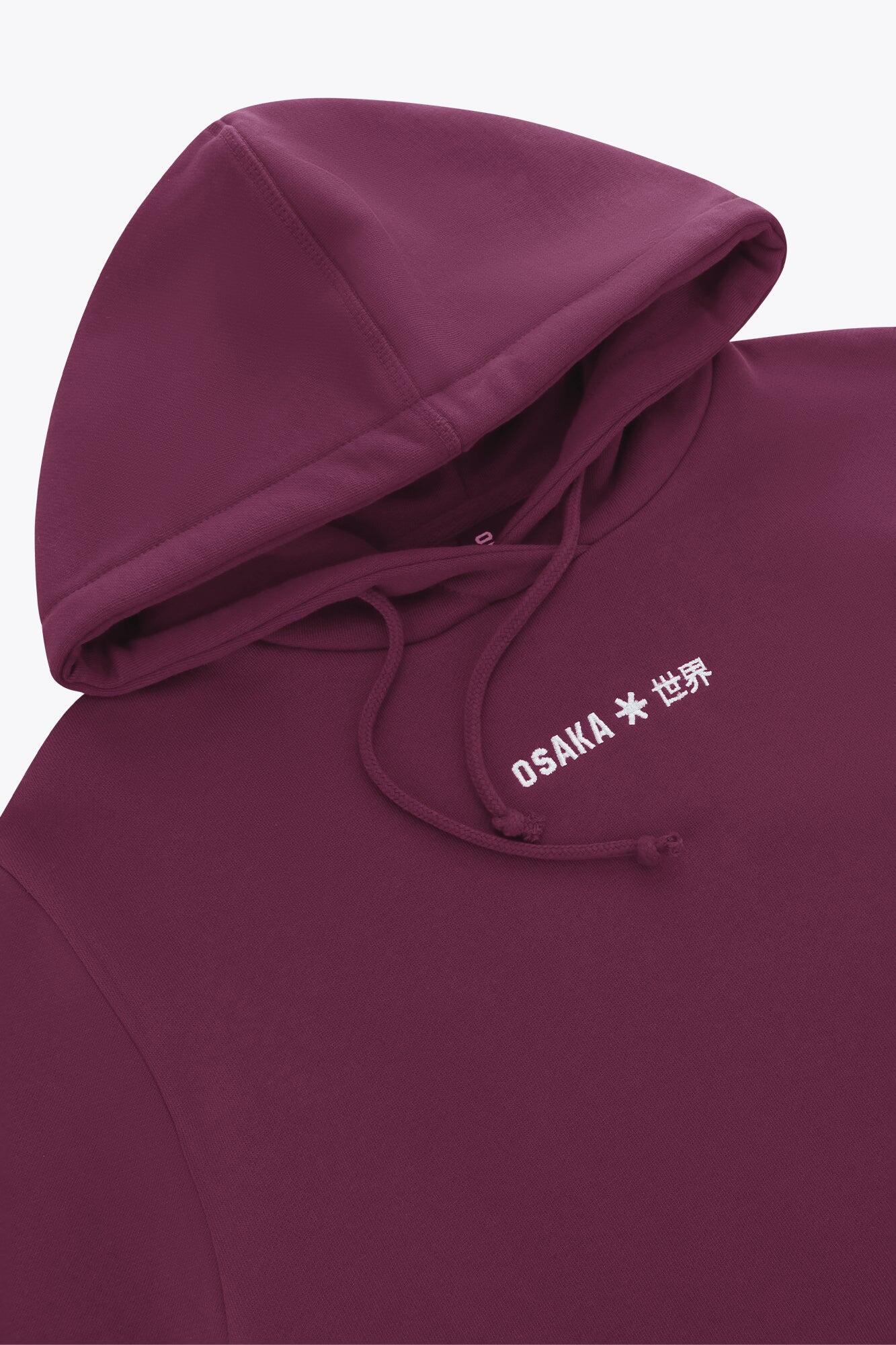 Sweat à capuche unisexe Osaka Signature | Laque cerise 4/6