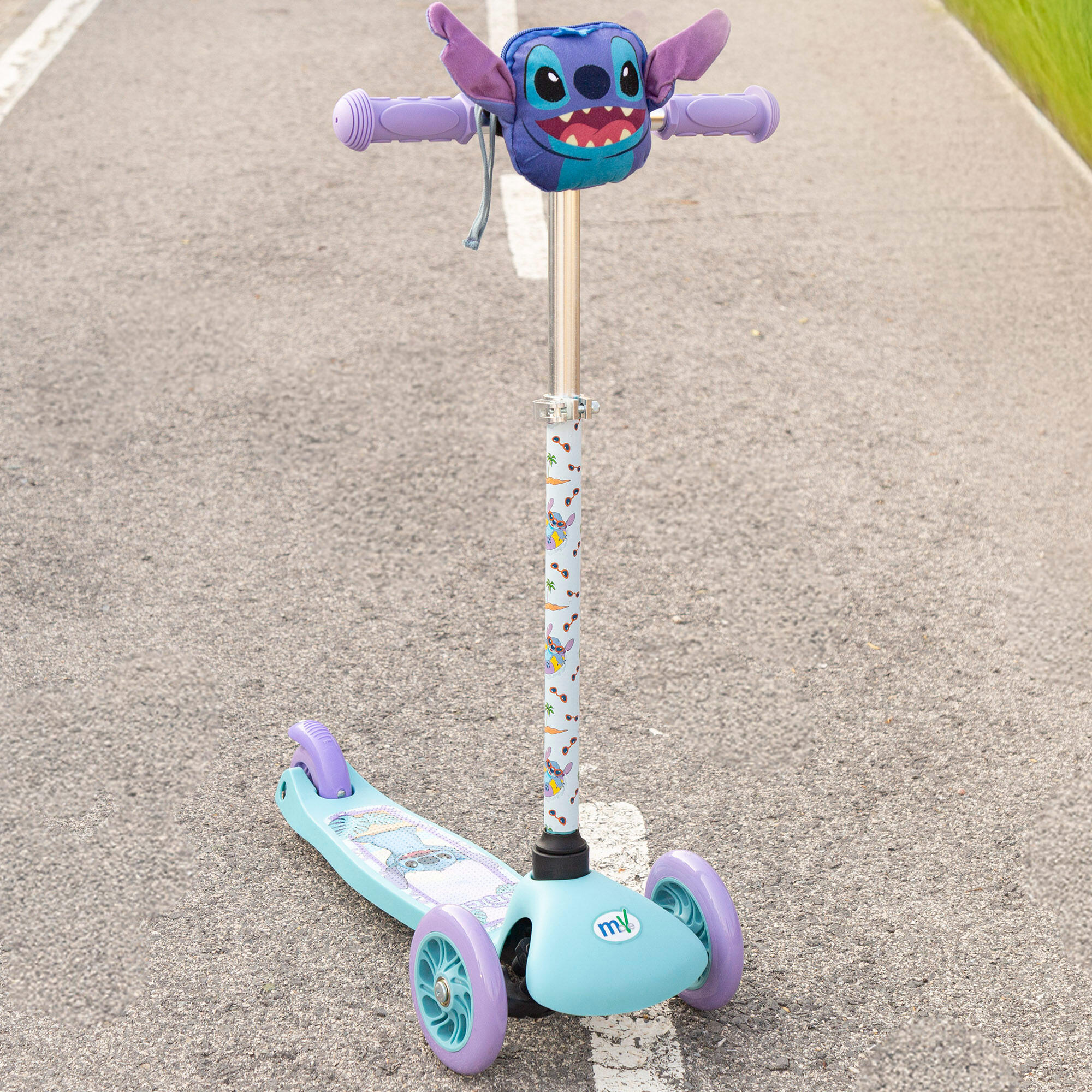 Stitch Patinete infantil de 3 rodas com bolso frontal 2/7