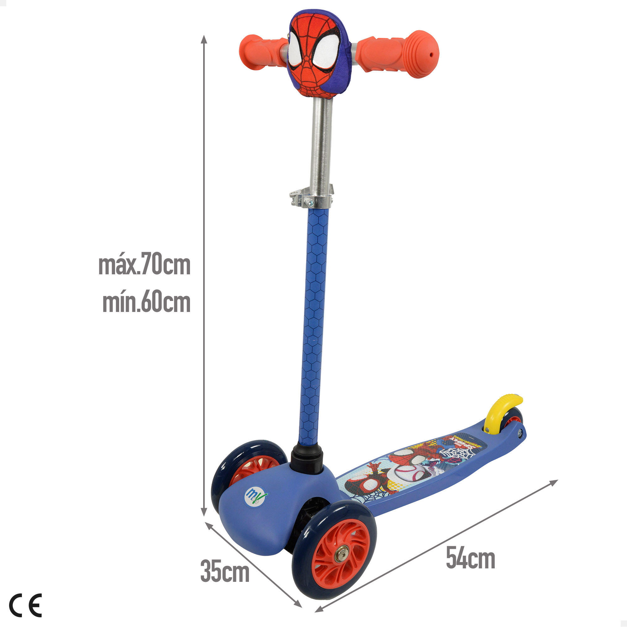 Spidey Monopattino per bambini a 3 ruote con tasca 4/7