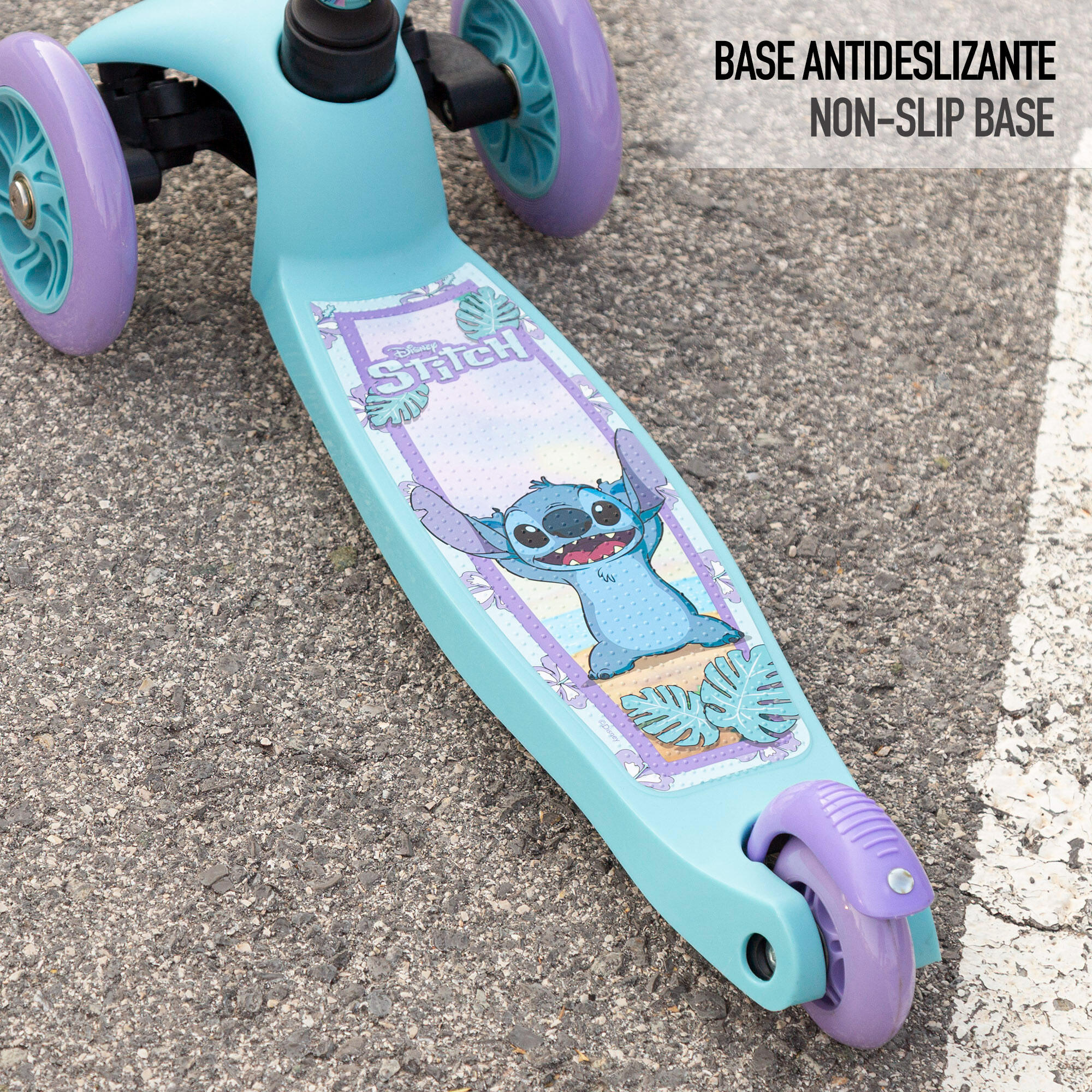 Stitch Patinete infantil de 3 rodas com bolso frontal 6/7