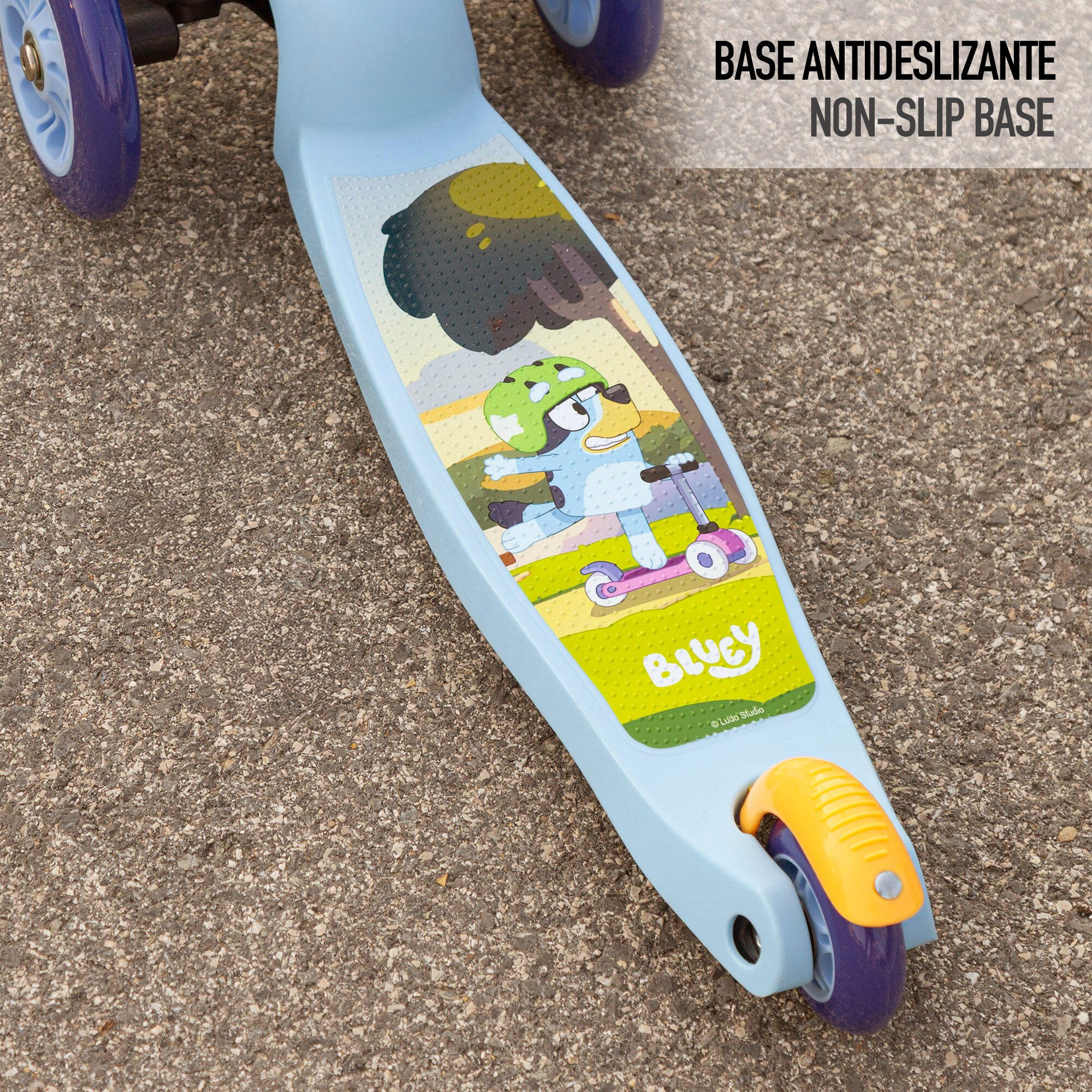 Bluey Patinete infantil 3 ruedas con bolsa delantera 6/7