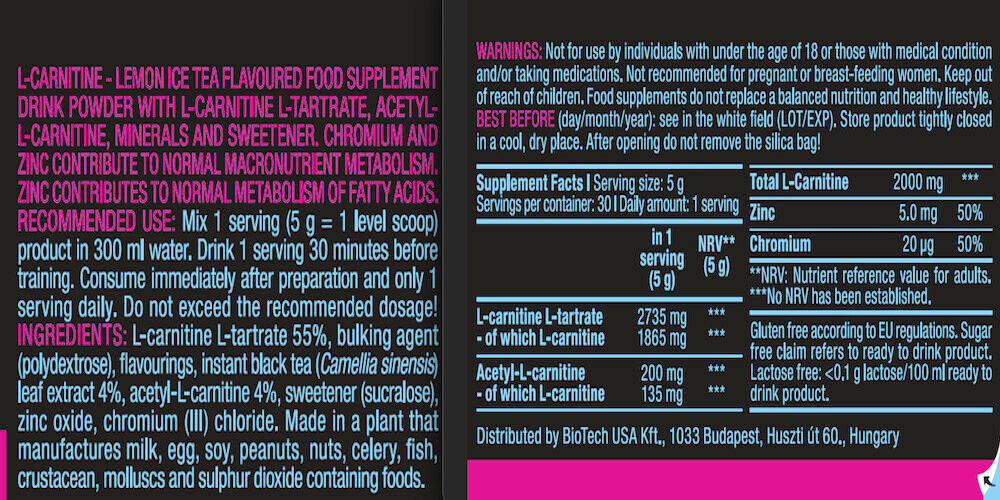 biotech usa l-carnitine BioTechUSA ALC Acetyl L-Carnitine 60 caps 60 kapselia