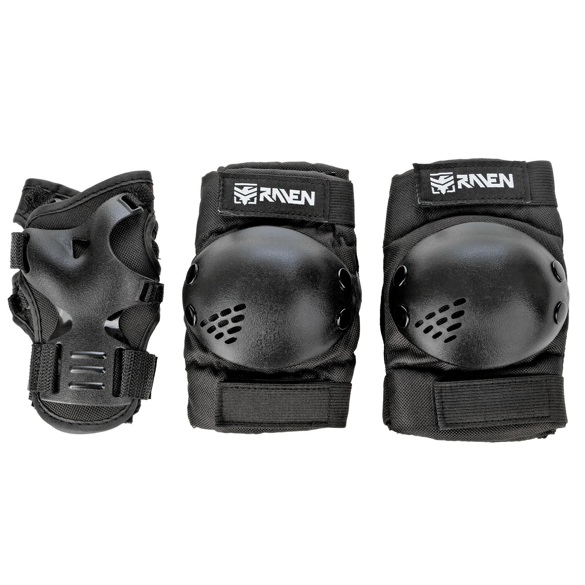 Raven - Protections Pour Vélo, Rollers Et Trottinette Verba - Set De Protection - Noir - 36 Xs - Decathlon