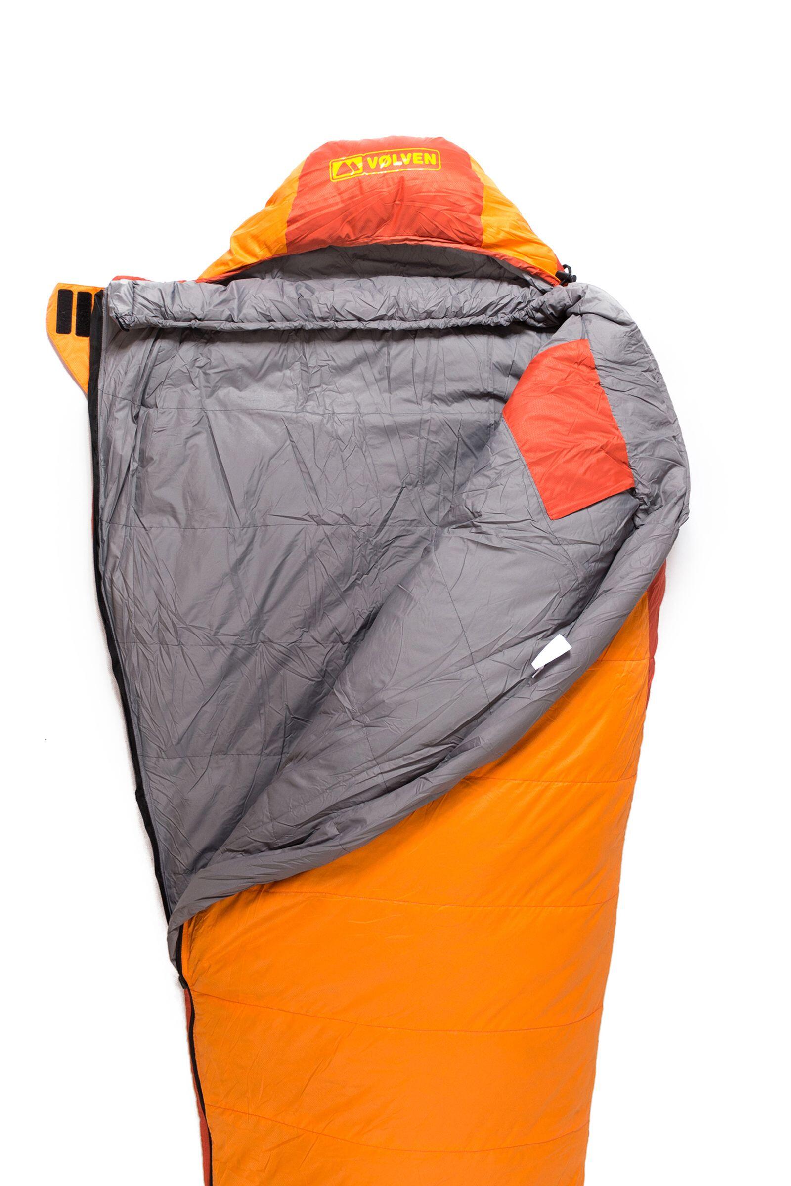 Sacco a pelo in piuma Polaris 215x75cm arancione 2/5