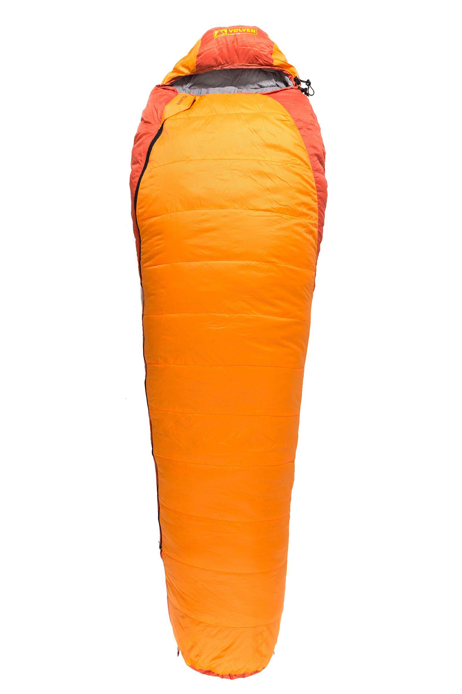 Sacco a pelo in piuma Polaris 215x75cm arancione 1/5