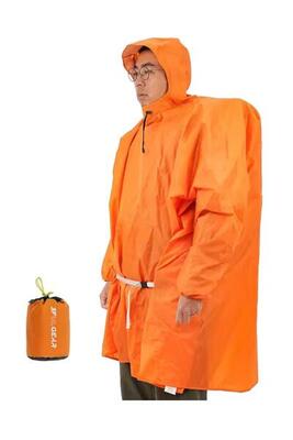 Mantella Antipioggia Sleeve arancione