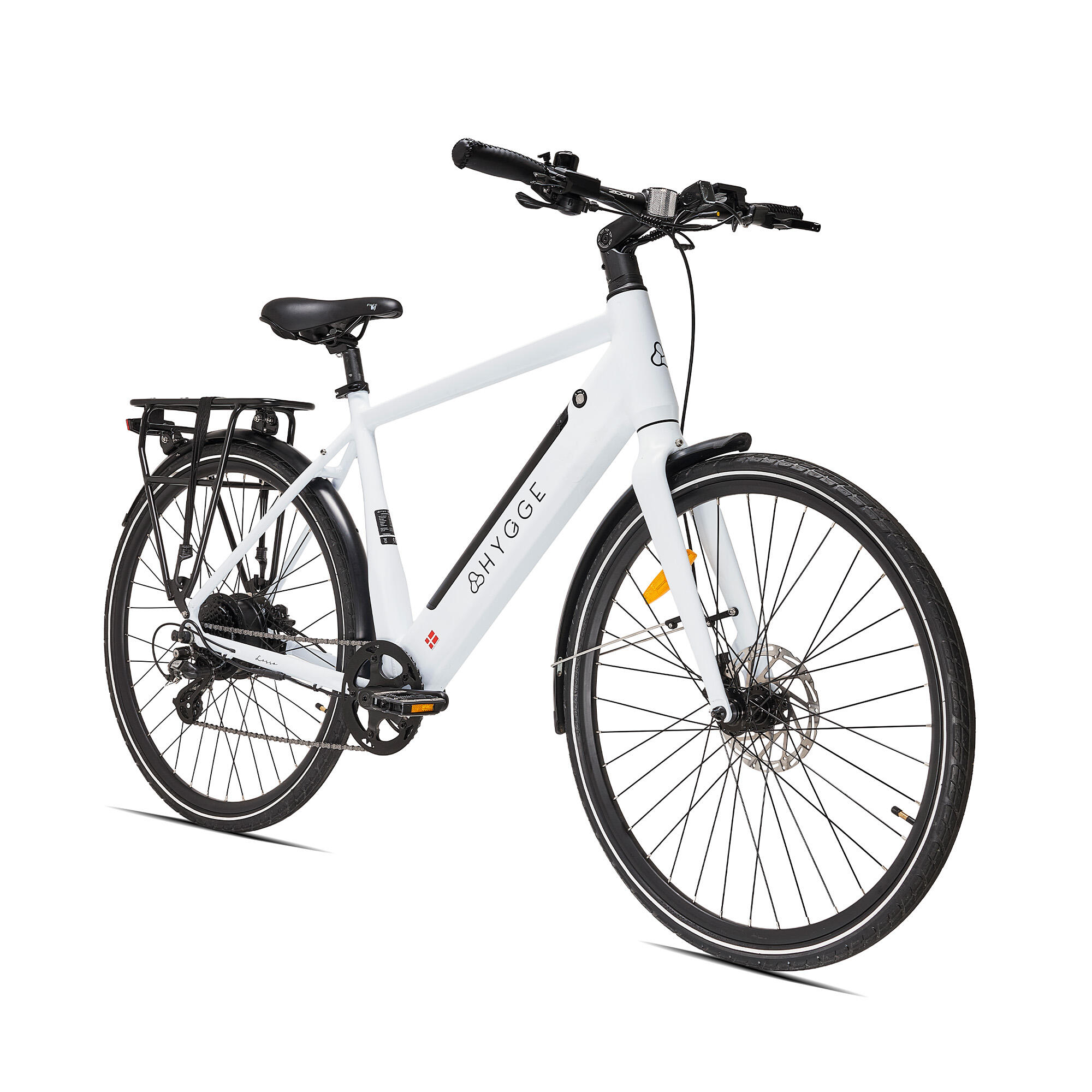 HYGGE BIKES Losso City 2025 – E-bike urbana com bateria Samsung 48 V 14 Ah – Branco Ivory