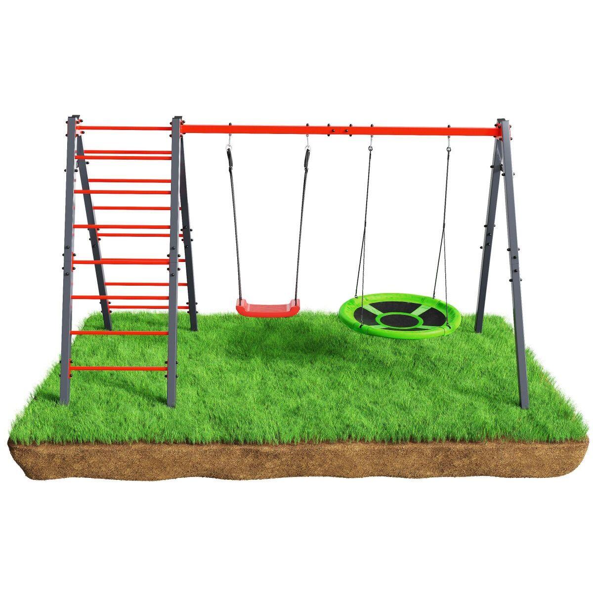 Balançoire avec portique de jeux 2/7