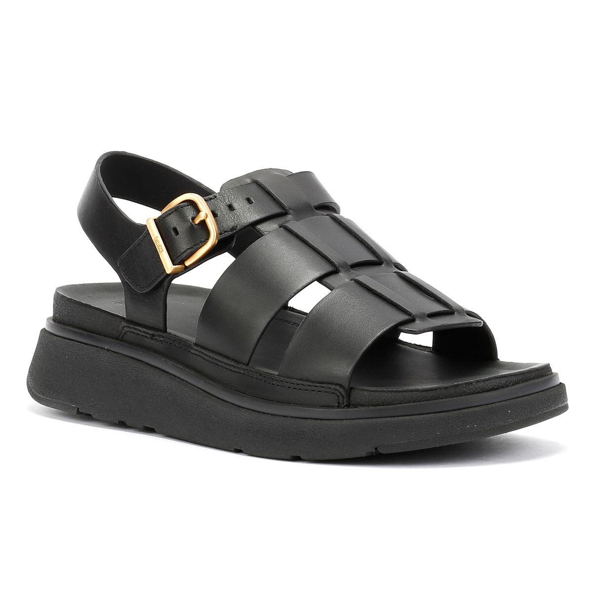 FitFlop FitFlop Gen-FF Leather Fisherman Sandals  GEHEEL ZWART 42 2/7