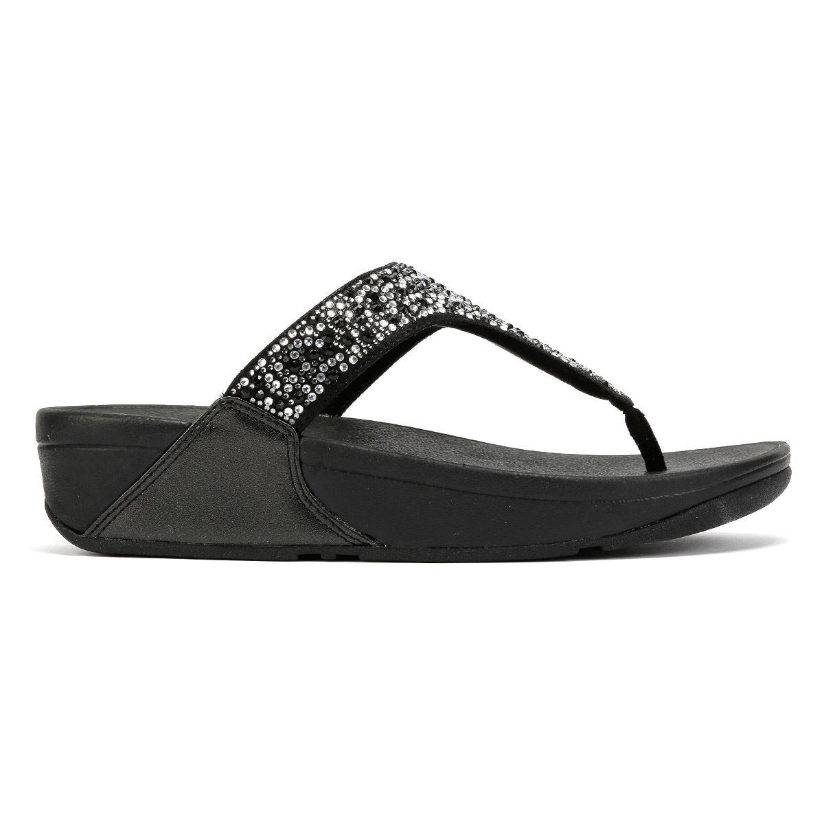 Lulu Crystal-mix Womens Poolside Slip On Toe Post Sandals 5/7