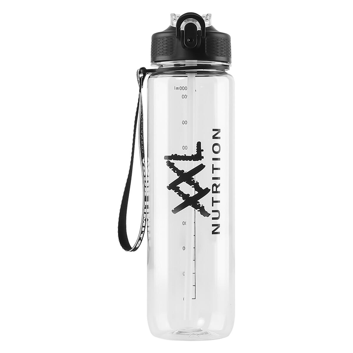 XXL NUTRITION Hydrate Bottle - Waterfles met Drinktuit en Rietje - Transparant - 1000ml