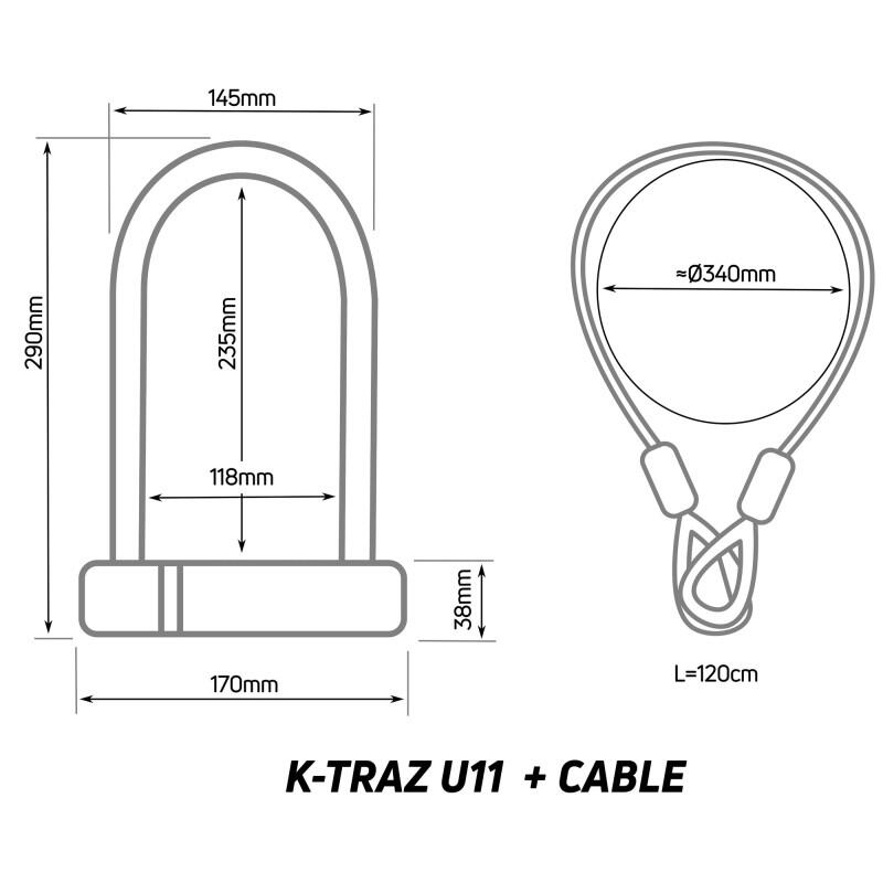 Zefal K-Traz U-Locks Cable U11 3/3