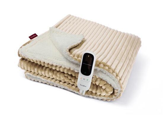 Couverture chauffante électrique KOOMY Crème- 180x130 - Sherpa et Flanelle