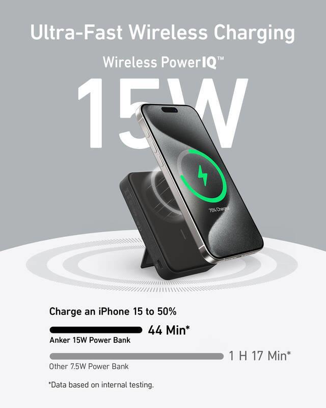 Bezdrátová powerbanka MagGo 10000mAh, 27W 6/7