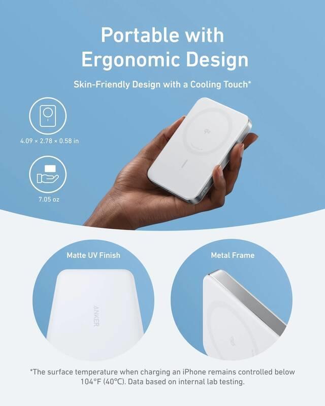 Bezdrátová powerbanka MagGo 10000mAh, 30W 3/4