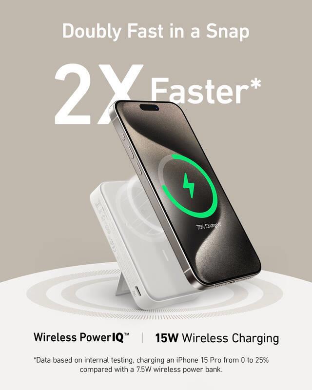 Bezdrátová powerbanka MagGo 10000mAh, 27W 6/7