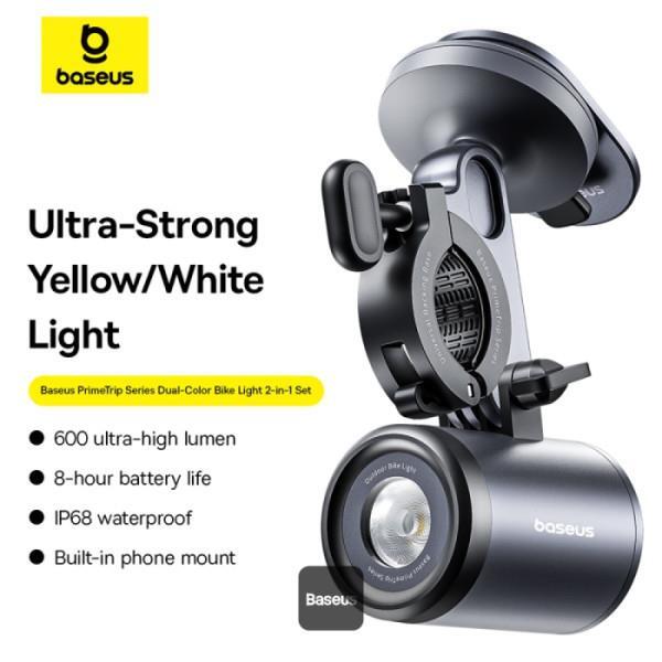 Držák na kolo PrimeTrip 2v1 s LED světlem 2/7