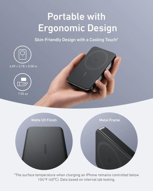 Bezdrátová powerbanka MagGo 10000mAh, 30W 3/4