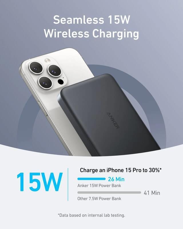 Bezdrátová powerbanka MagGo 10000mAh, 30W 2/4
