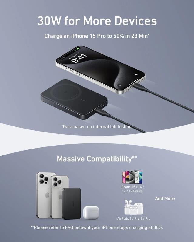 Bezdrátová powerbanka MagGo 10000mAh, 30W 4/4
