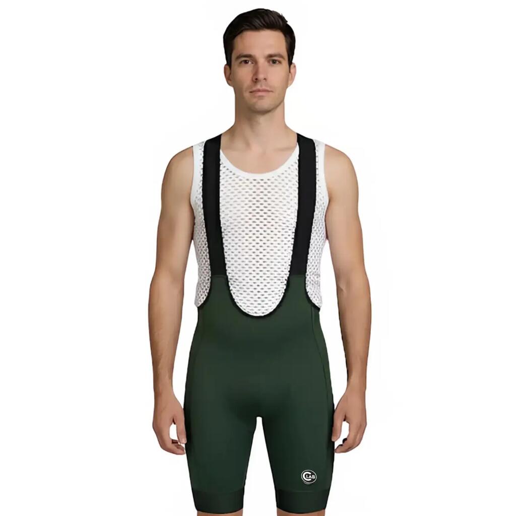 Men's Cargo Cycling Bib Shorts - Khaki Green
