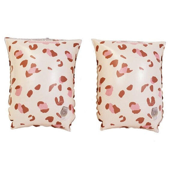 Swim Essentials Inflatable Arm Bands - Old Pink Leopard, 0-2 yrs