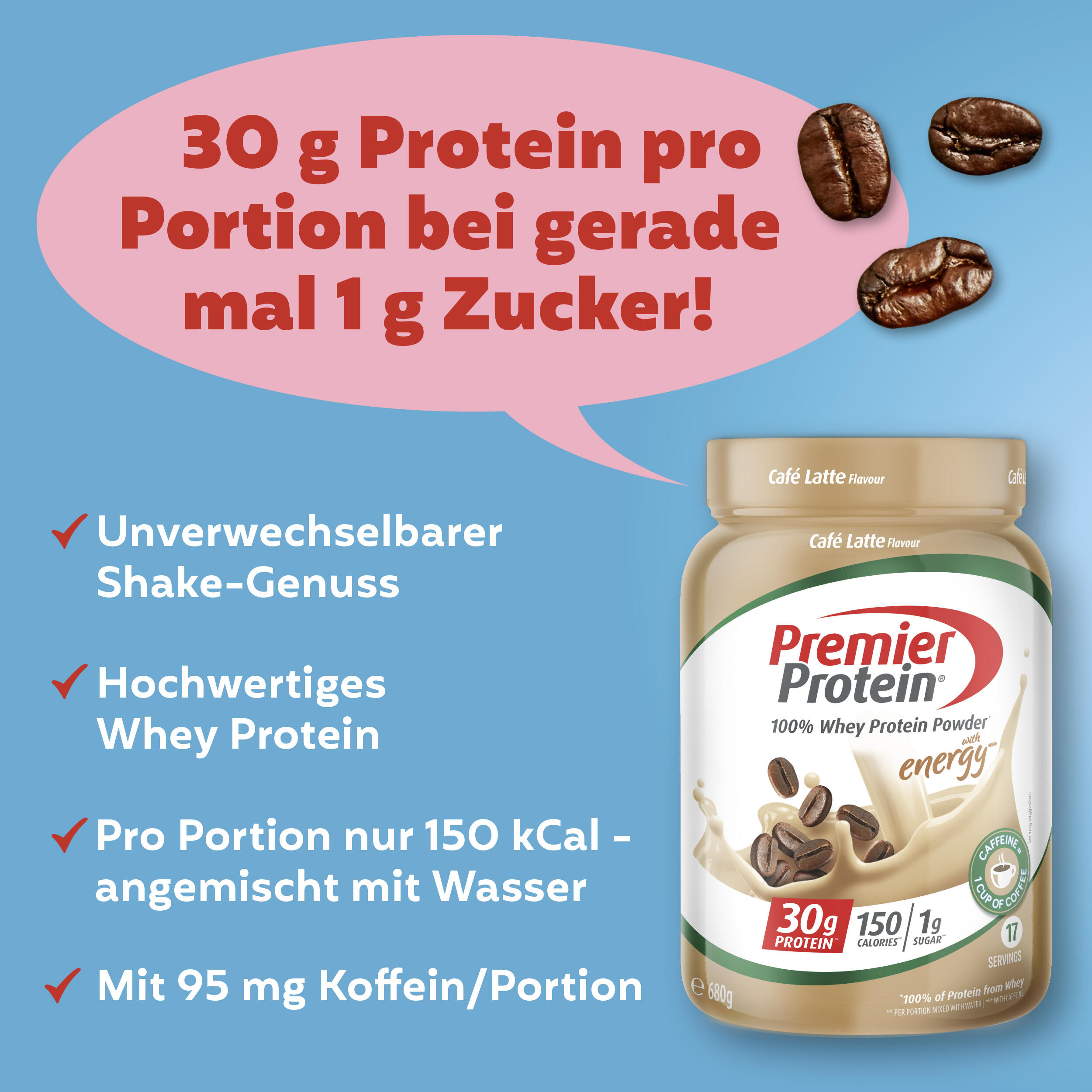 Whey 100% Protein Powder 680g Café Latte 3/6