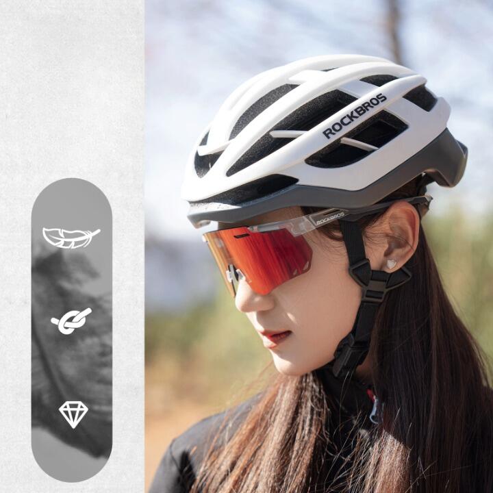 Lunettes de Vélo Photochromiques Ultra-légère Cadre à Mémoire de Forme Noir 3/6