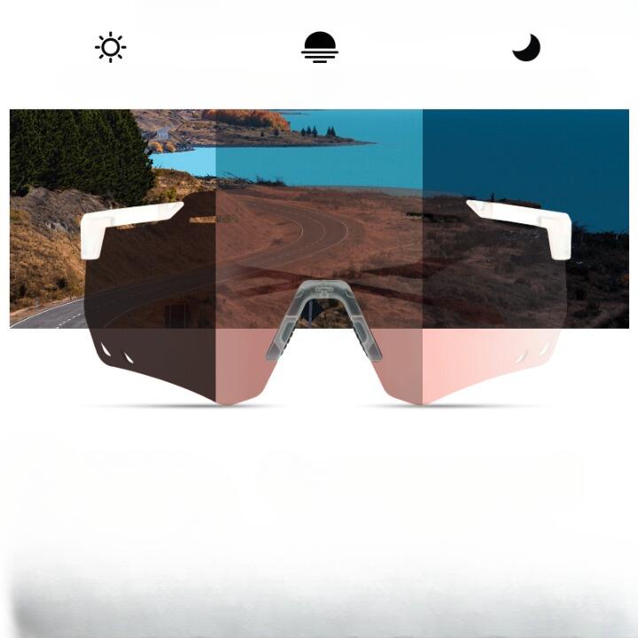 Lunettes de Vélo Photochromiques Ultra-légère Cadre à Mémoire de Forme Noir 2/6
