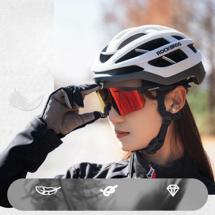 Lunettes de Vélo Polarisées Ultra-légère Cadre à Mémoire de Forme Noir 3/6
