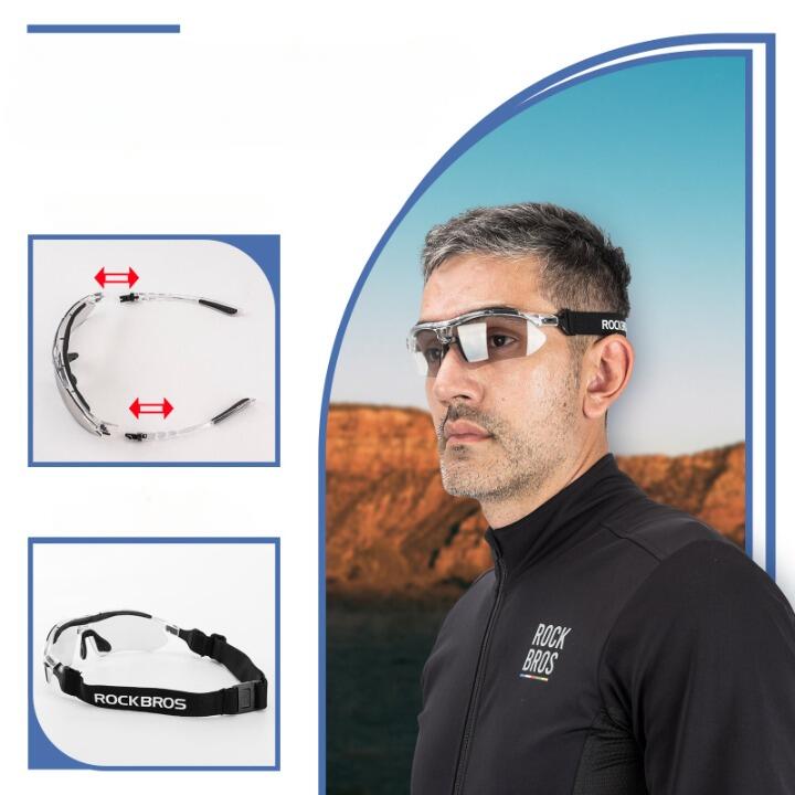 Lunettes de Vélo Polarisées Ultra-légère Branches Amovibles Blanc 3/5