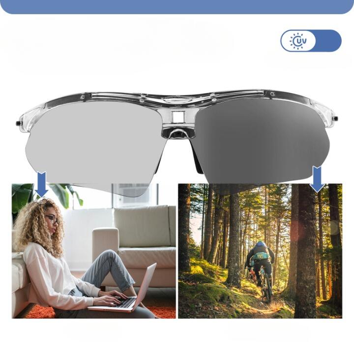 Lunettes de Vélo Polarisées Ultra-légère Branches Amovibles Blanc 2/5