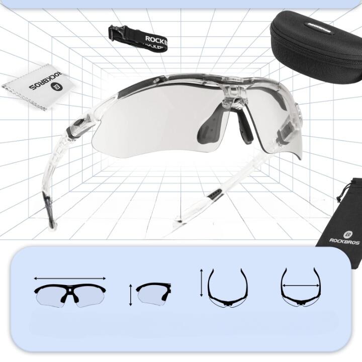 Lunettes de Vélo Polarisées Ultra-légère Branches Amovibles Blanc 5/5