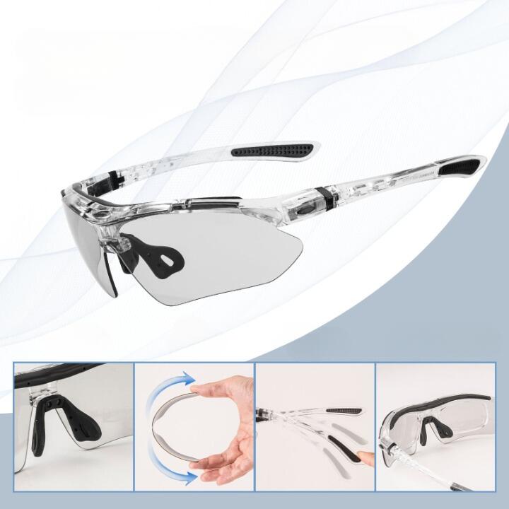 Lunettes de Vélo Polarisées Ultra-légère Branches Amovibles Blanc 4/5