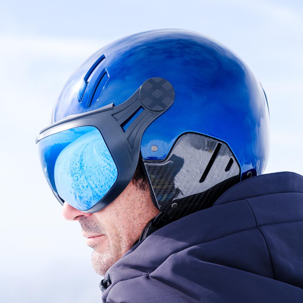 CASQUE MAJOR CARBONE INFINITE BLEU PROFOND NACRE 3/4