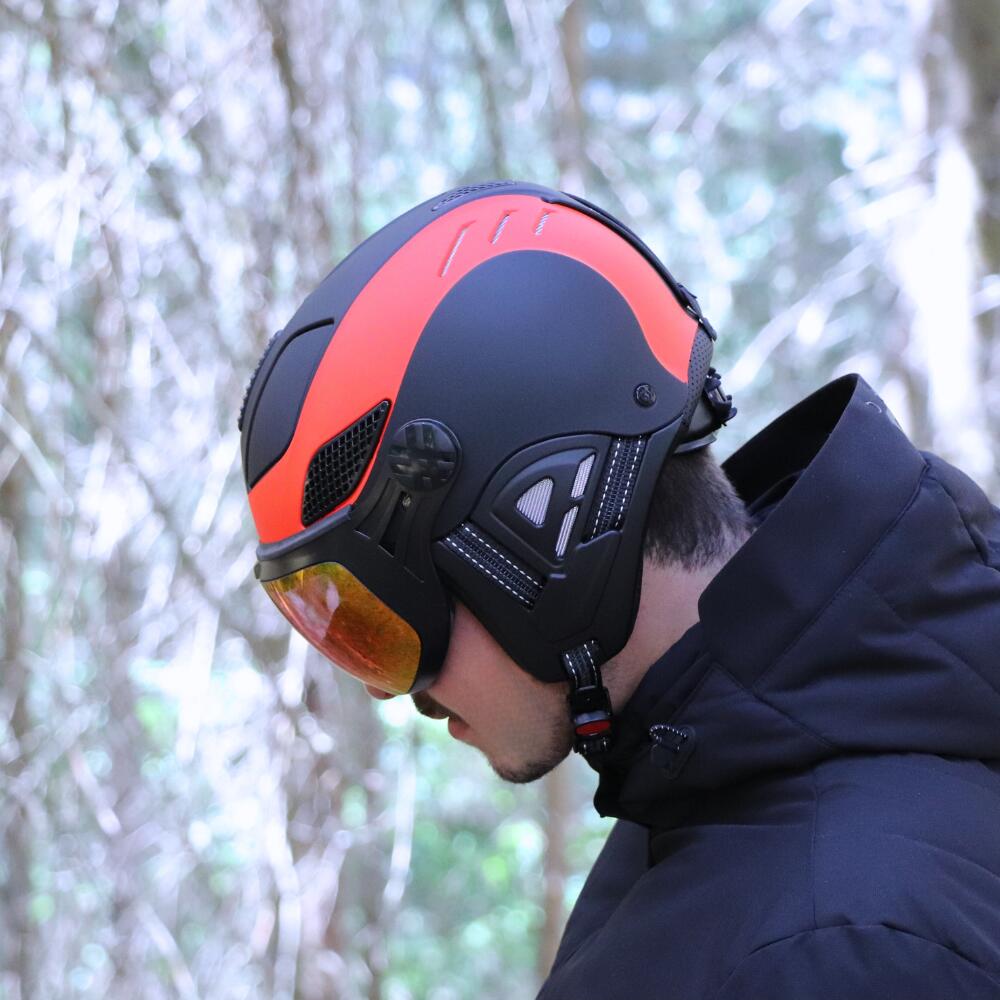 CASQUE LOUNA II VENTURY TOUCHY BLACK FIRE RED 5/5