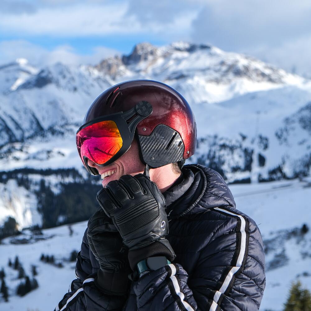CASQUE MAJOR CARBONE INFINITE ROUGE PROFOND NACRE 5/5