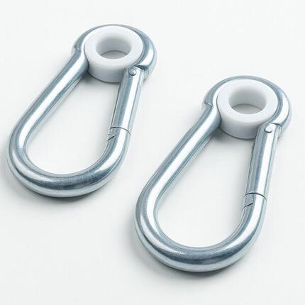 2 mousquetons métal pour portique