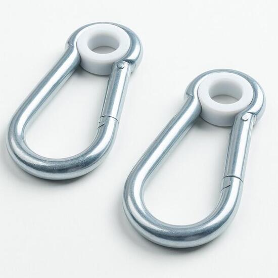 2 mousquetons métal pour portique