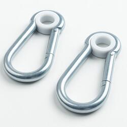 2 mousquetons métal pour portique