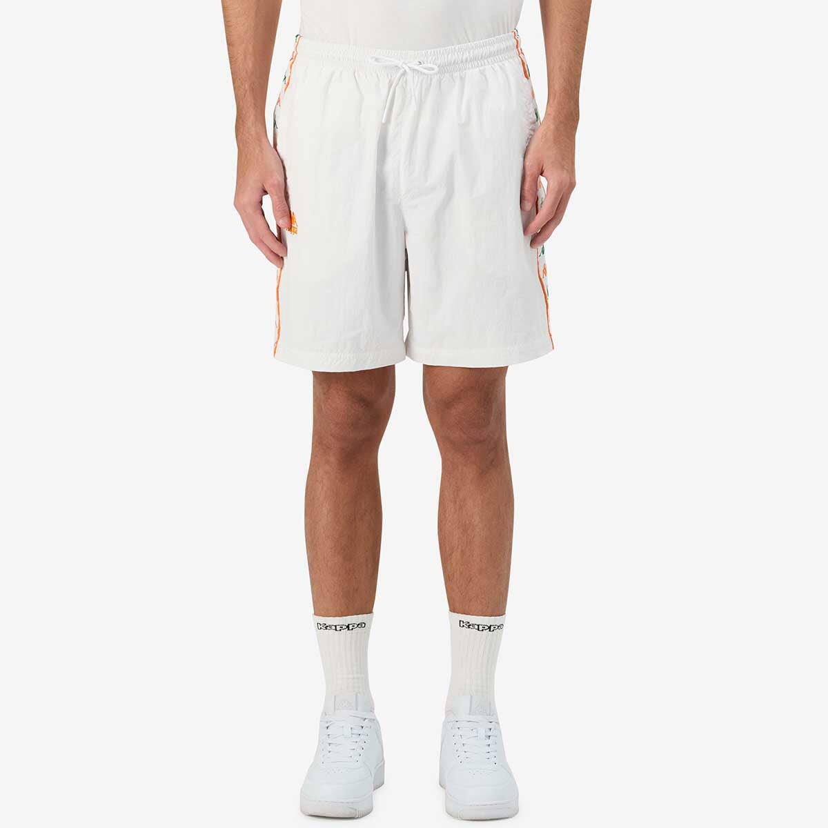 Pantaloncini sportivi da uomo in poliammide bianco da streetwear sportivo 5/7